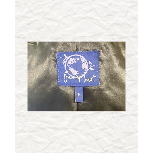 FREE PLANET Faux Fur Vest Black Size Medium NWT - Picture 8 of 11